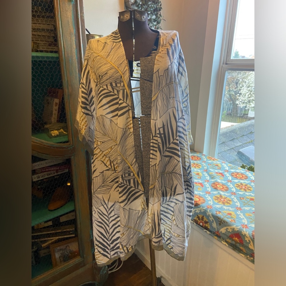 NWT JC sunny 100% reed patterned kimono cover up OS